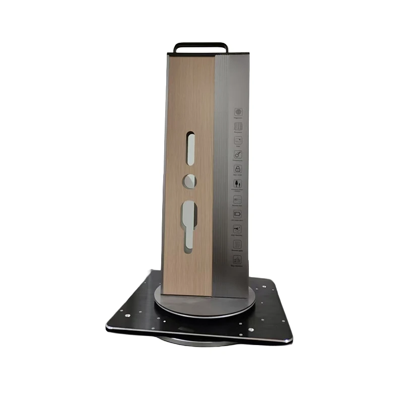 Présentoir de serrure de porte en bois naturel