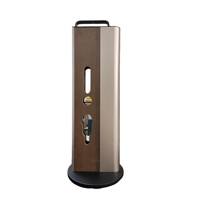 Présentoir de serrure de porte à grain naturel